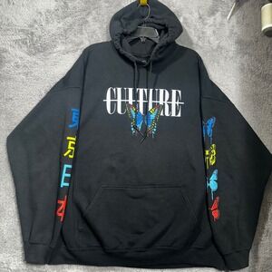 Popular Poison Hoodie Mens 3XL Black Culture Butterfly Tokyo Graphic Streetwear